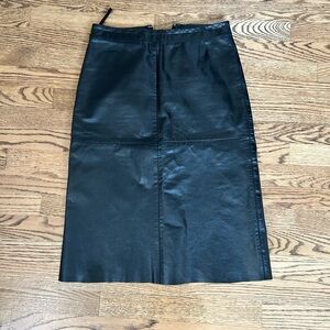 Y2K Vintage GAP Black Leather Skirt